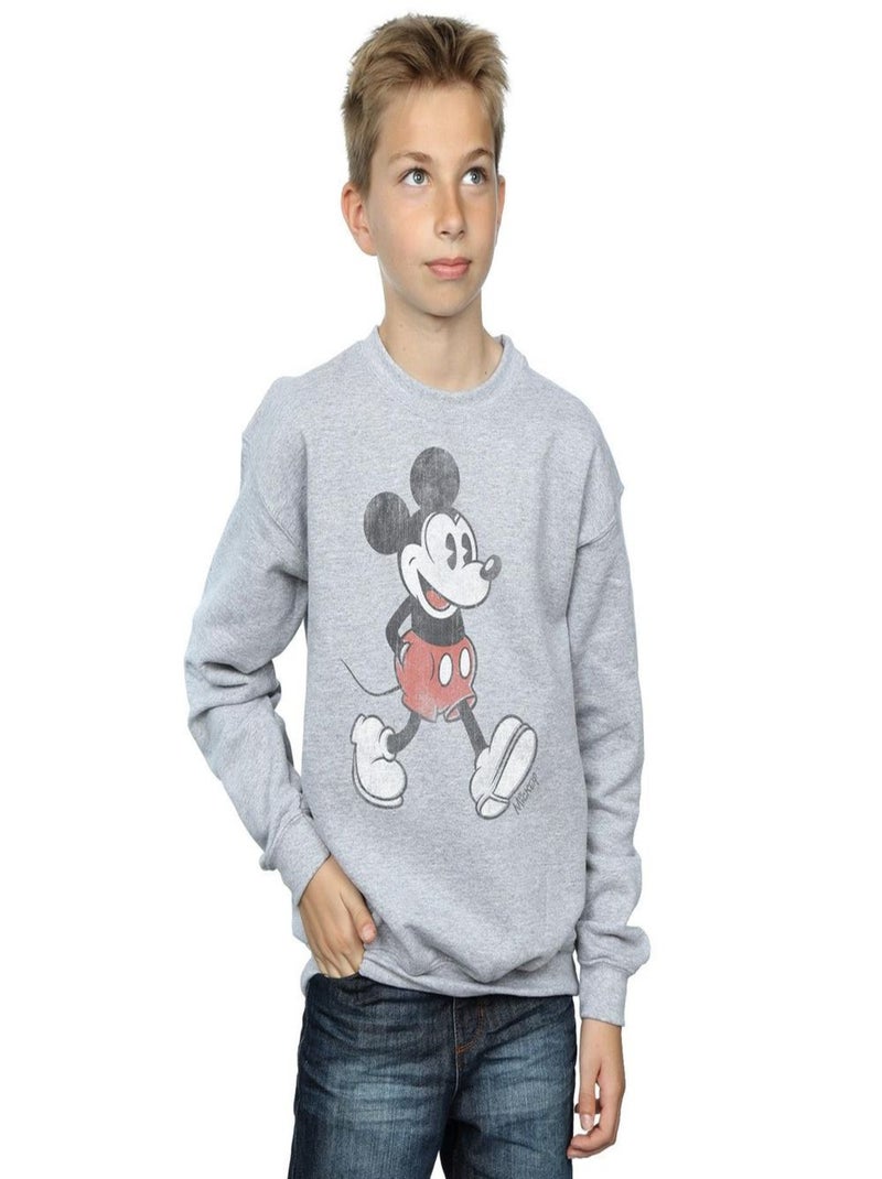 Disney - Sweat WALKING Gris chiné - Kiabi