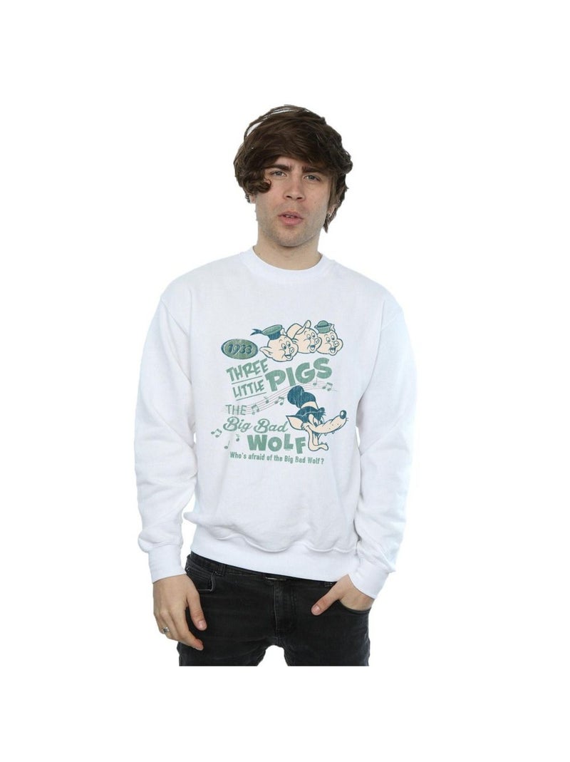 Disney - Sweat WHO'S AFRAID OF THE BIG BAD WOLF Blanc - Kiabi