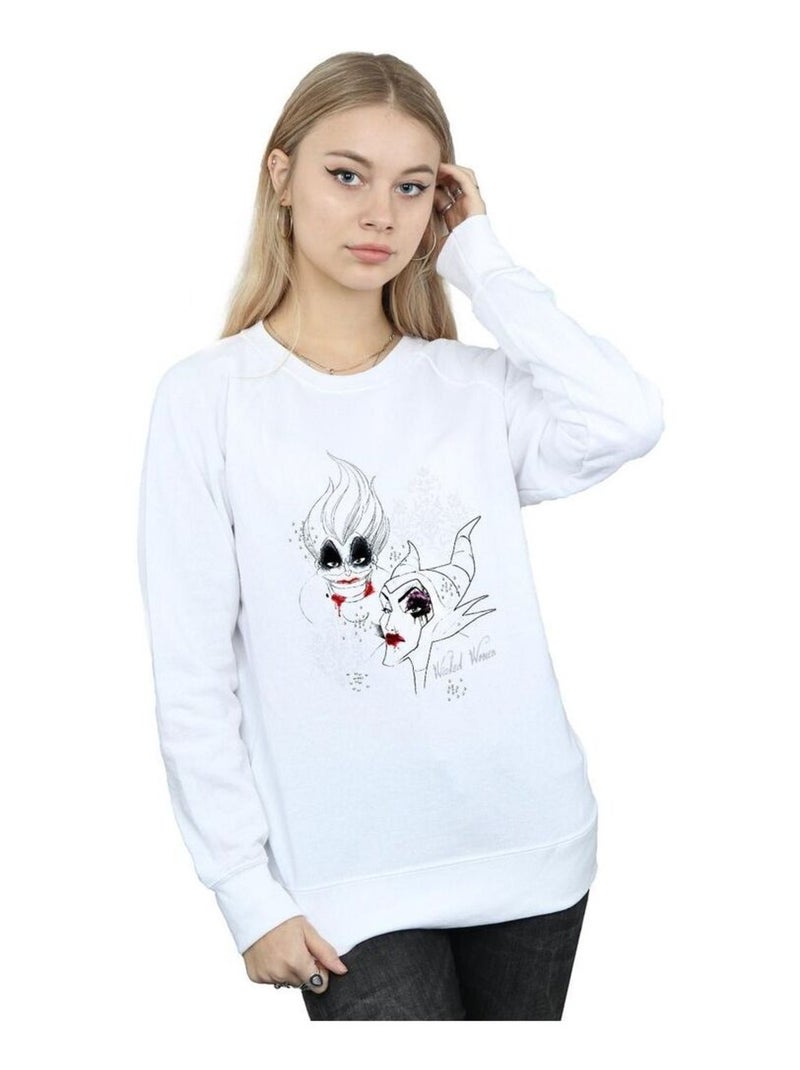 Disney - Sweat WICKED WOMEN Blanc - Kiabi