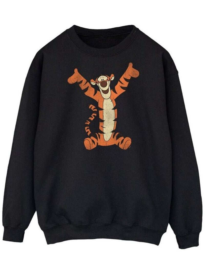 Disney - Sweat Winnie l'ourson CLASSIC Tigrou Noir - Kiabi