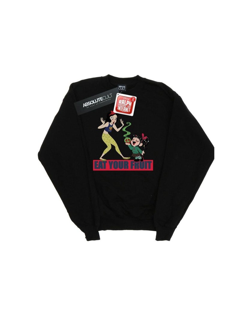 Disney - Sweat WRECK IT RALPH EAT YOUR FRUIT Noir - Kiabi