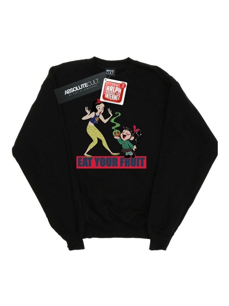 Disney - Sweat WRECK IT RALPH EAT YOUR FRUIT Noir - Kiabi