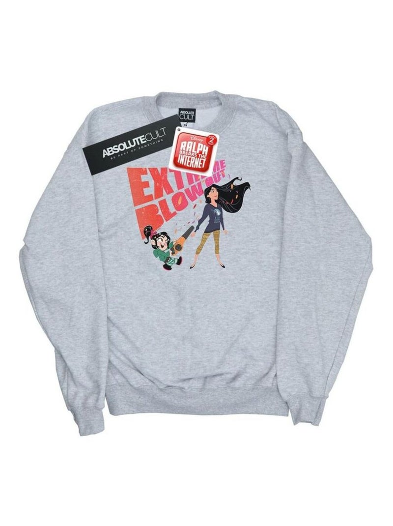 Disney - Sweat WRECK IT RALPH Gris chiné - Kiabi