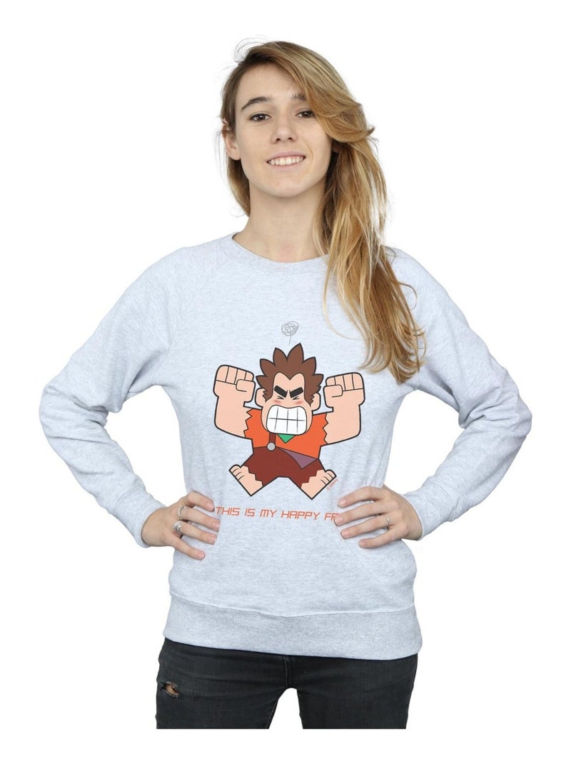 Disney - Sweat WRECK IT RALPH Gris chiné - Kiabi