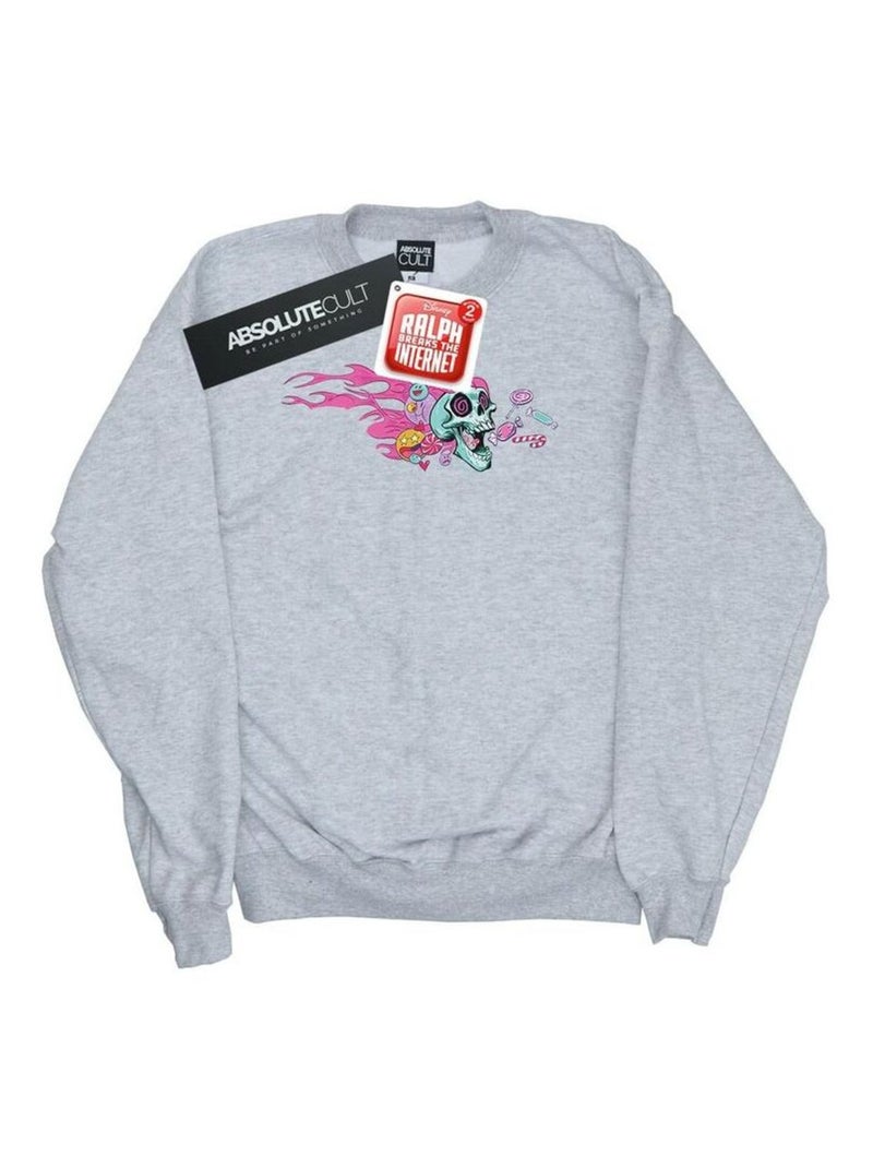 Disney - Sweat WRECK IT RALPH Gris chiné - Kiabi