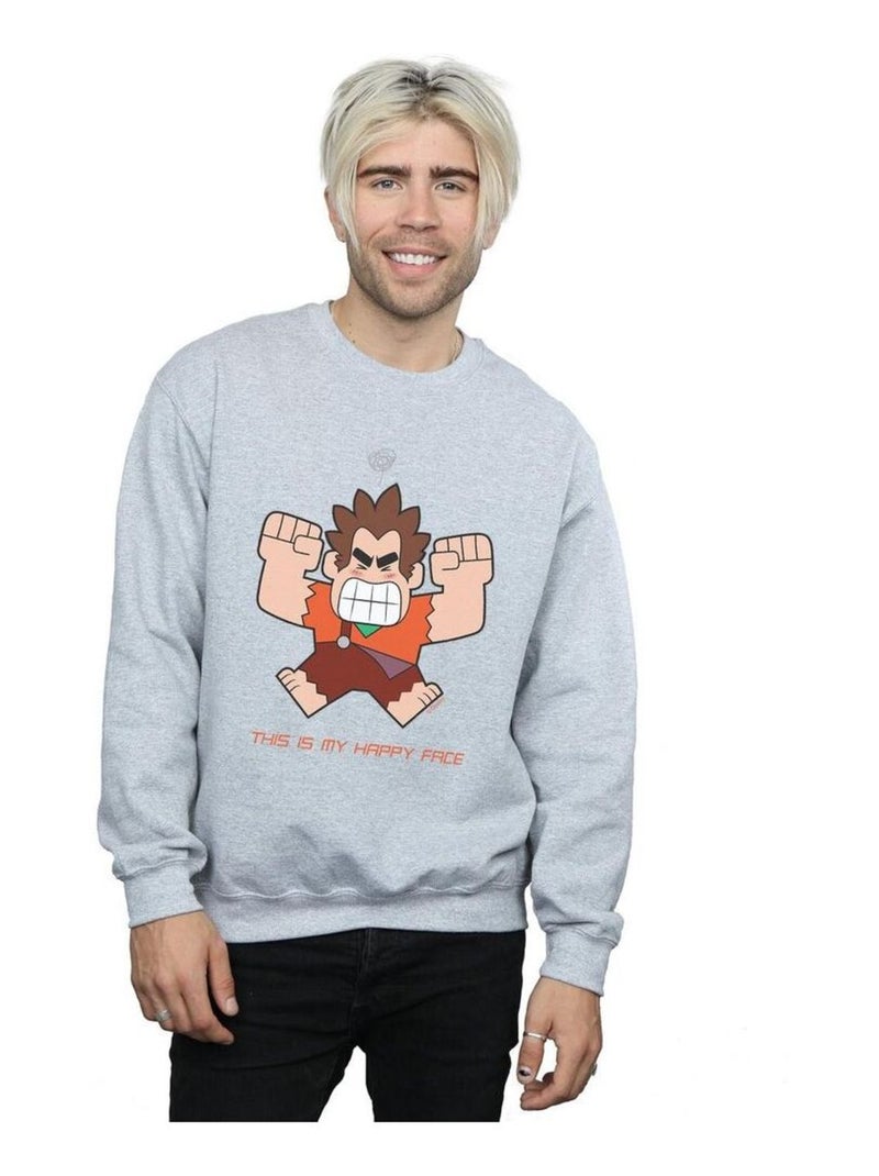 Disney - Sweat WRECK IT RALPH Gris chiné - Kiabi