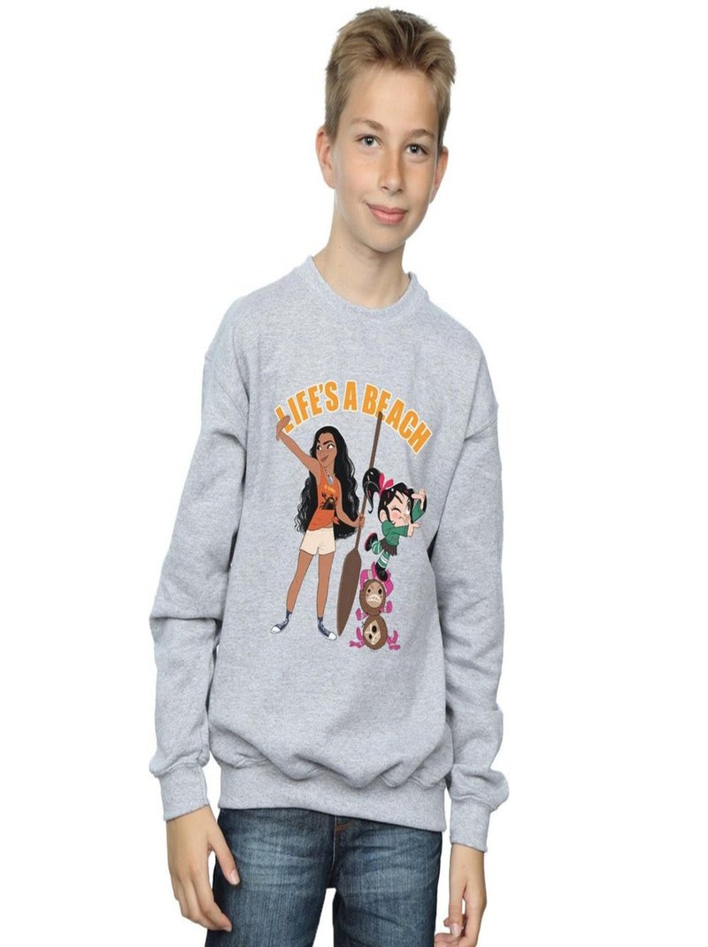 Disney - Sweat WRECK IT RALPH Gris chiné - Kiabi