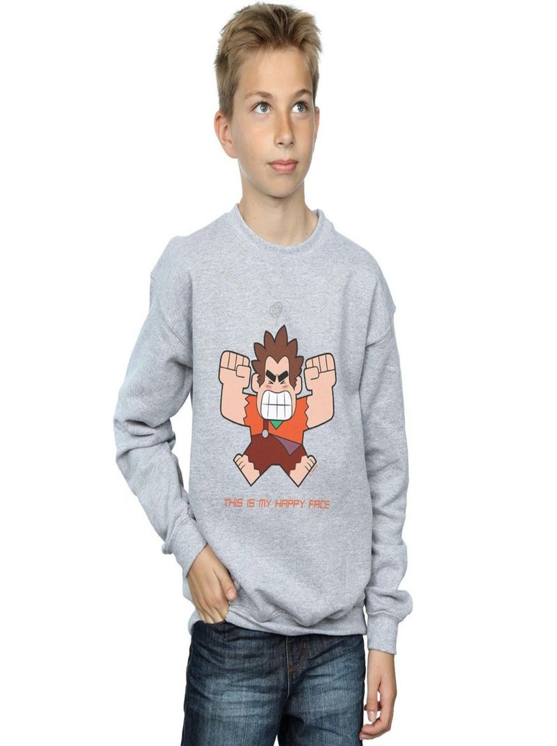 Disney - Sweat WRECK IT RALPH Gris chiné - Kiabi