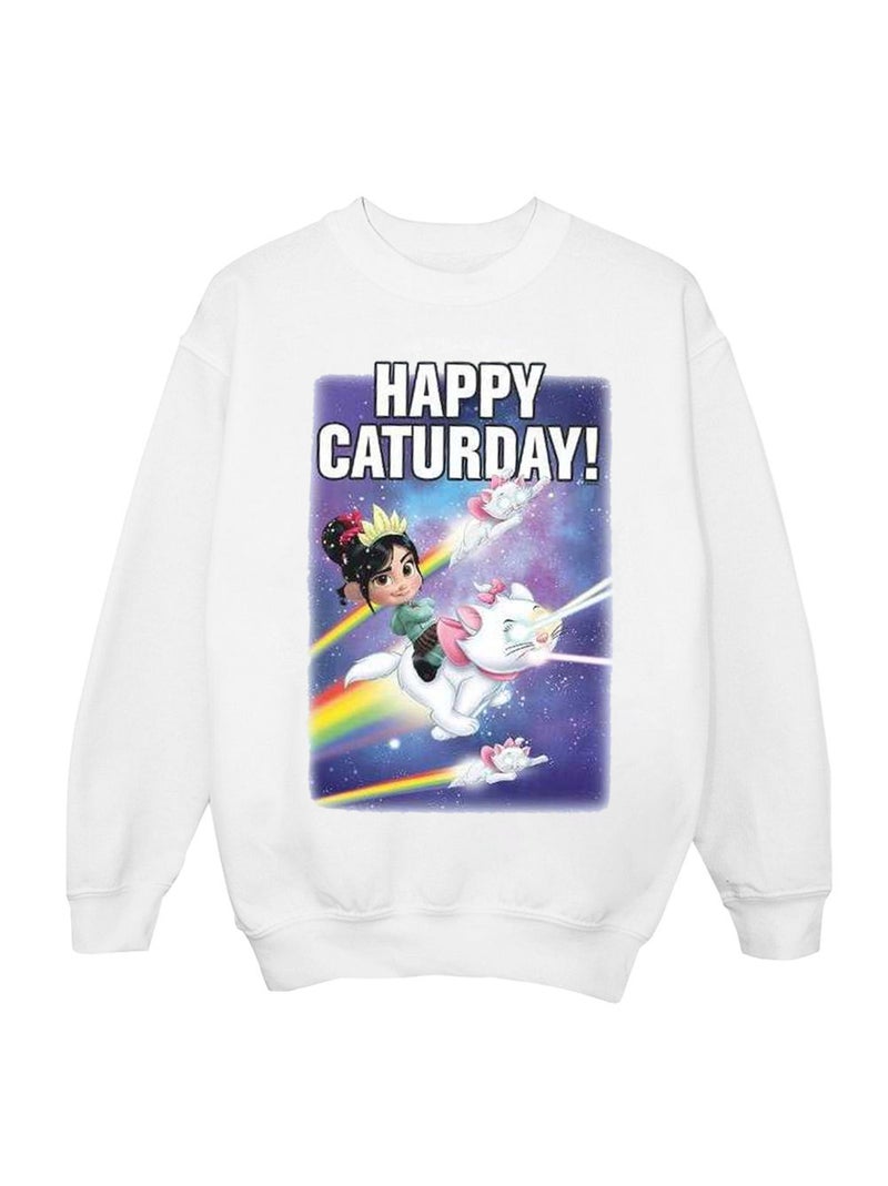 Disney - Sweat WRECK IT RALPH HAPPY CATURDAY Blanc - Kiabi