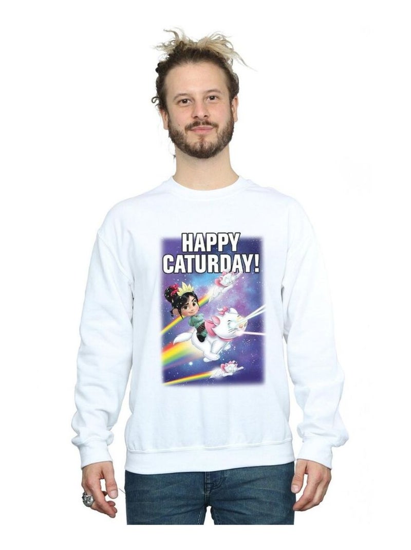 Disney - Sweat WRECK IT RALPH HAPPY CATURDAY Blanc - Kiabi