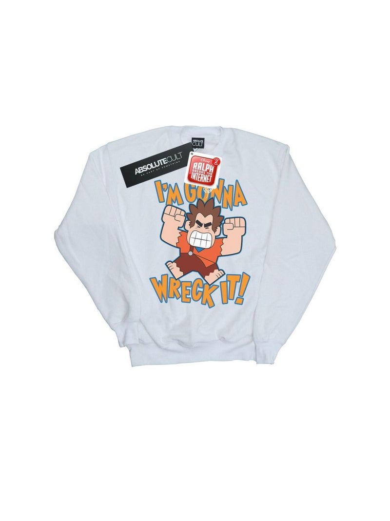 Disney - Sweat WRECK IT RALPH I'M GONNA WRECK IT Blanc - Kiabi