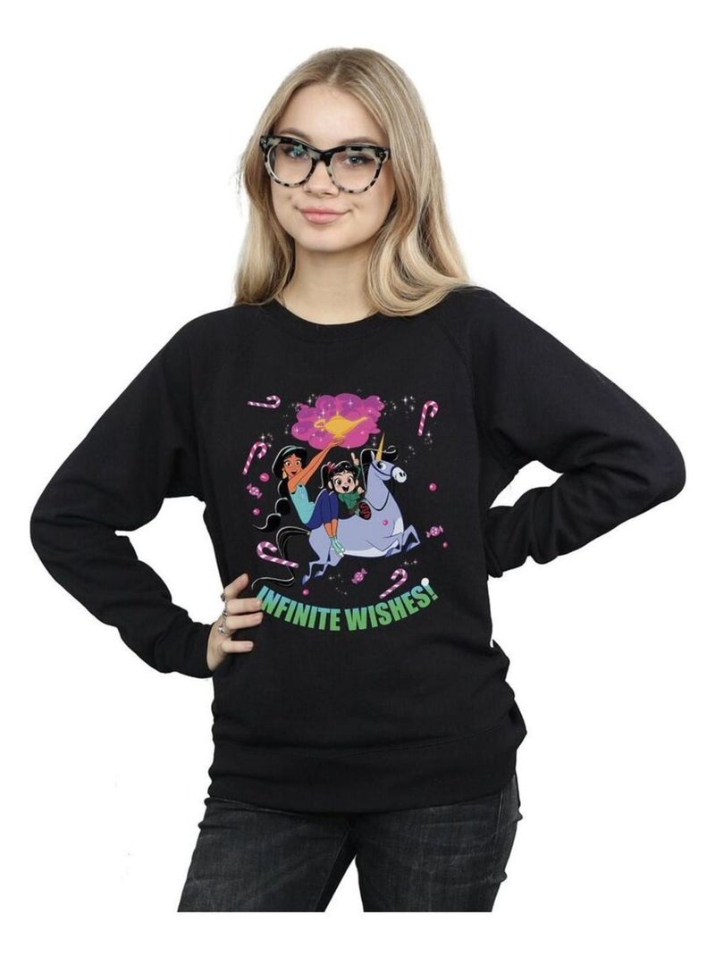 Disney - Sweat WRECK IT RALPHAND VANELLOPE Noir - Kiabi