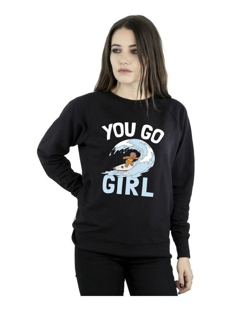 Disney - Sweat YOU GO GIRL Noir - Kiabi