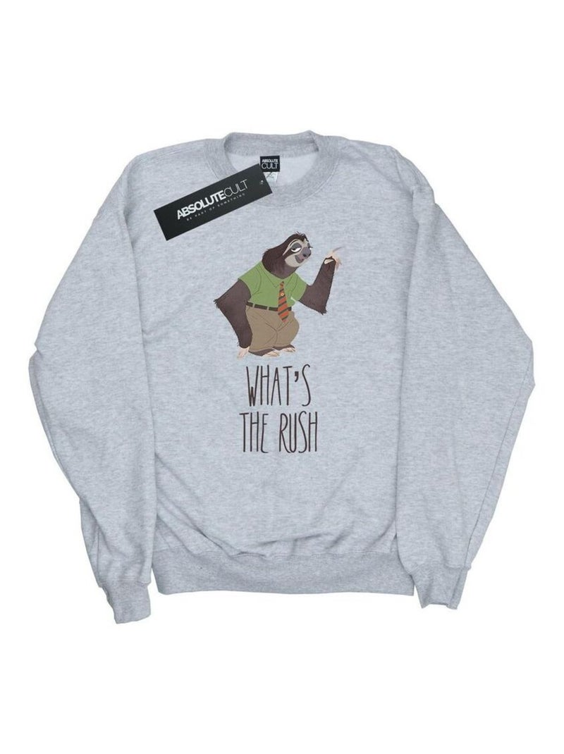 Disney - Sweat ZOOTROPOLIS WHAT'S THE RUSH Gris chiné - Kiabi