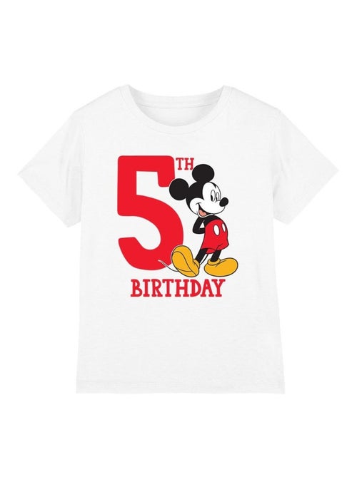 Disney - T-shirt 5ème anniversaire motif Mickey Mouse (Occasion: 5ème anniversaire) - Kiabi Disney - T-shirt 5ème anniversaire motif Mickey Mouse (Occasion: 5ème anniversaire) - Kiabi