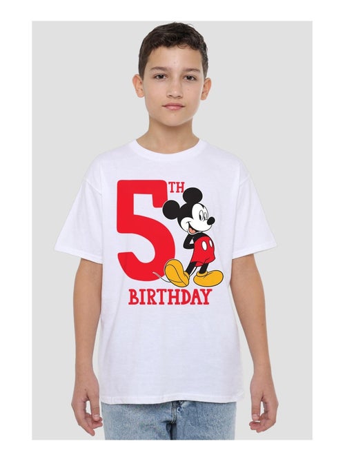 Disney - T-shirt 5ème anniversaire motif Mickey Mouse (Occasion: 5ème anniversaire) - Kiabi Disney - T-shirt 5ème anniversaire motif Mickey Mouse (Occasion: 5ème anniversaire) - Kiabi