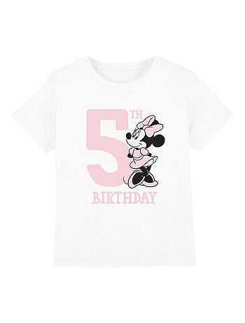 Disney - T-shirt 5ème anniversaire motif Minnie Mouse