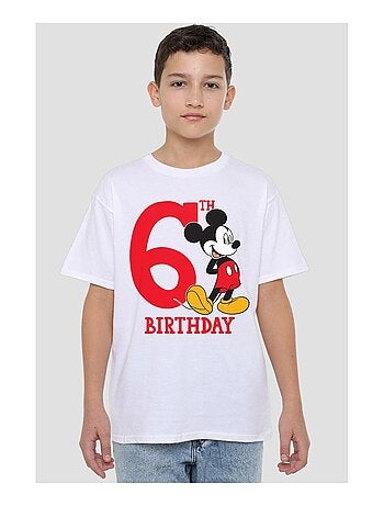 Disney - T-shirt 6ème anniversaire motif Mickey Mouse