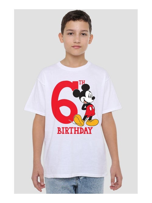 Disney - T-shirt 6ème anniversaire motif Mickey Mouse - Kiabi Disney - T-shirt 6ème anniversaire motif Mickey Mouse - Kiabi