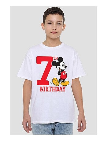 Disney - T-shirt 7ème anniversaire motif Mickey Mouse