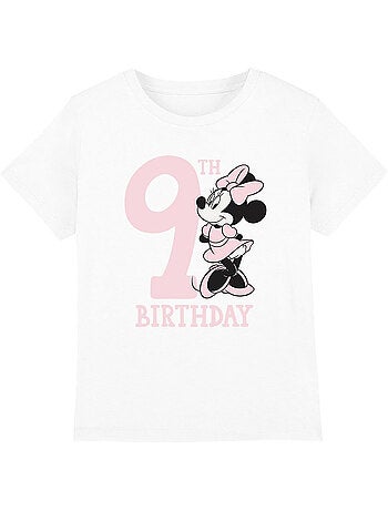 Disney - T-shirt 9ème anniversaire motif Minnie Mouse