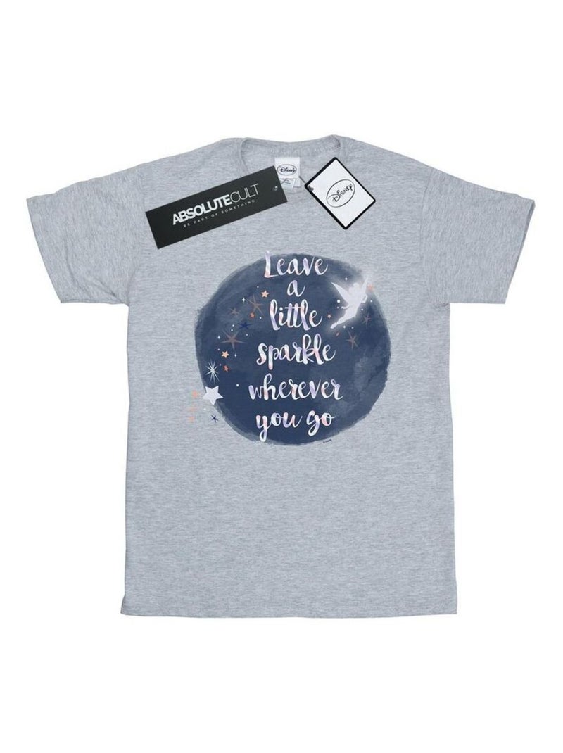 Disney - T-shirt A LITTLE SPARKLE Gris chiné - Kiabi