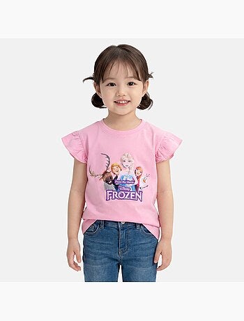 Disney - t-shirt à manches volantées imprimé, col rond