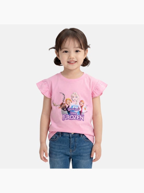 Disney - t-shirt à manches volantées imprimé, col rond - Kiabi Disney - t-shirt à manches volantées imprimé, col rond - Kiabi