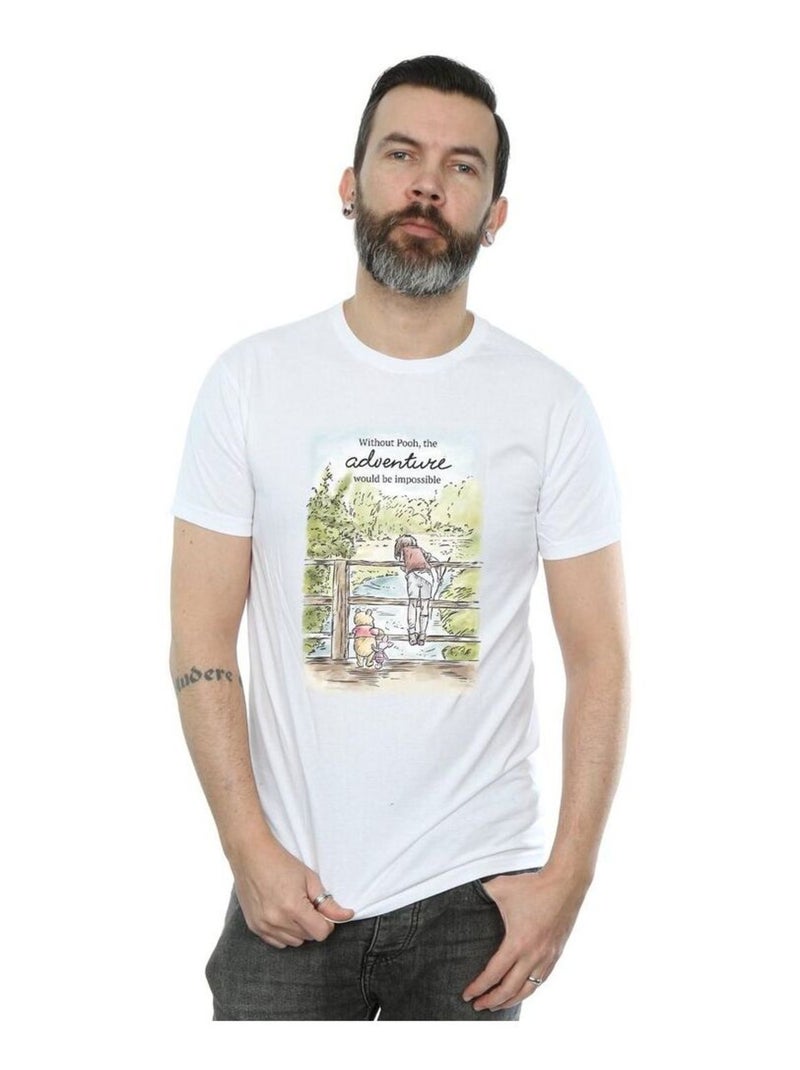 Disney - T-shirt ADVENTURE Blanc - Kiabi