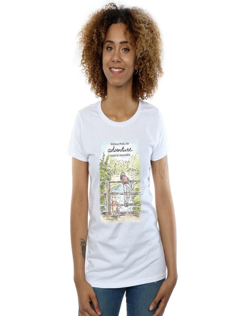 Disney - T-shirt ADVENTURE Blanc - Kiabi