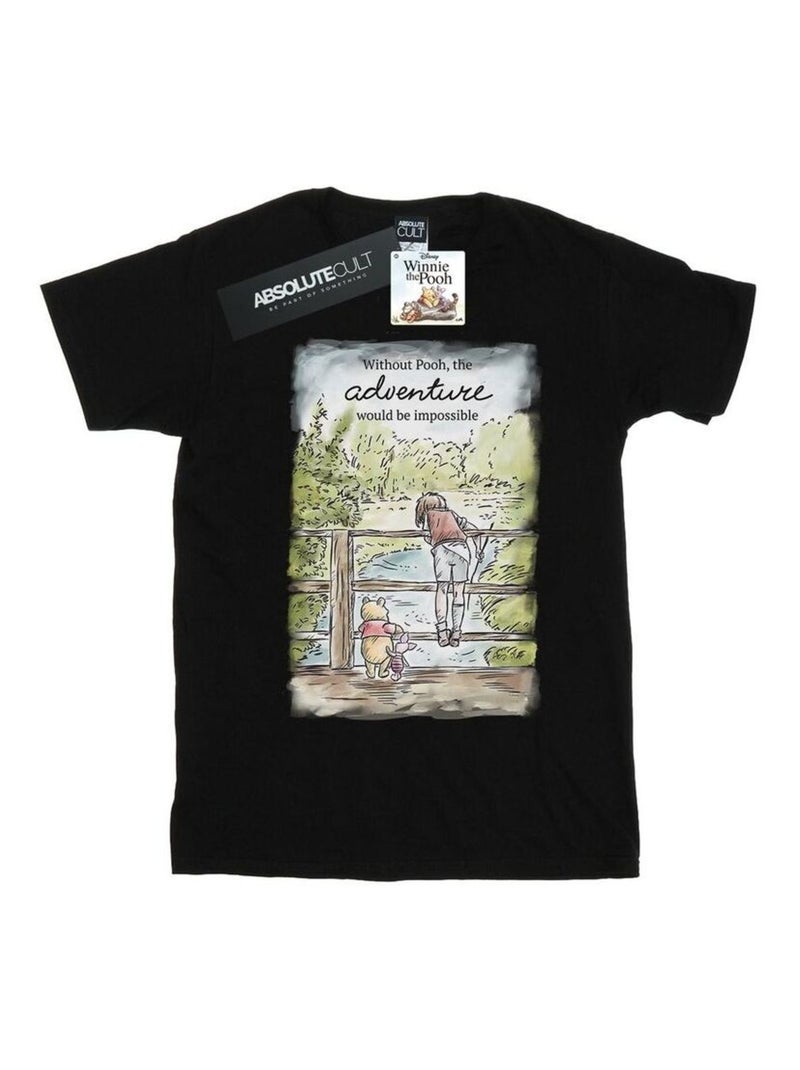Disney - T-shirt ADVENTURE Noir - Kiabi