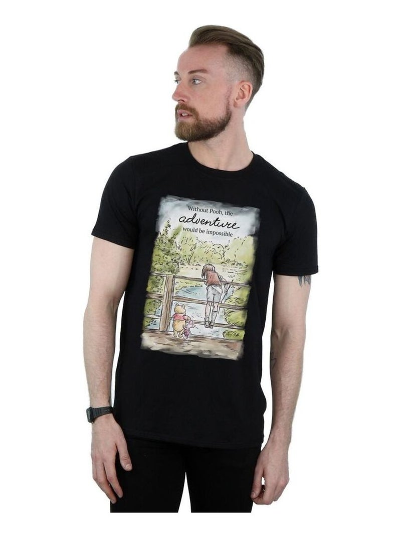 Disney - T-shirt ADVENTURE Noir - Kiabi
