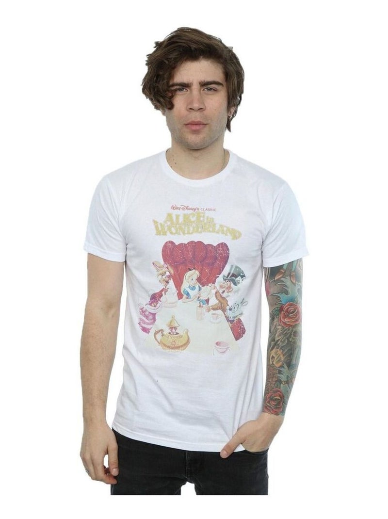 Disney - T-shirt Alice au Pays des Merveilles Blanc - Kiabi