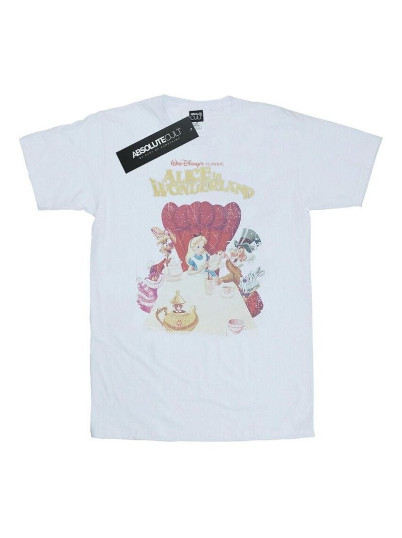 Disney - T-shirt Alice au Pays des Merveilles Blanc - Kiabi