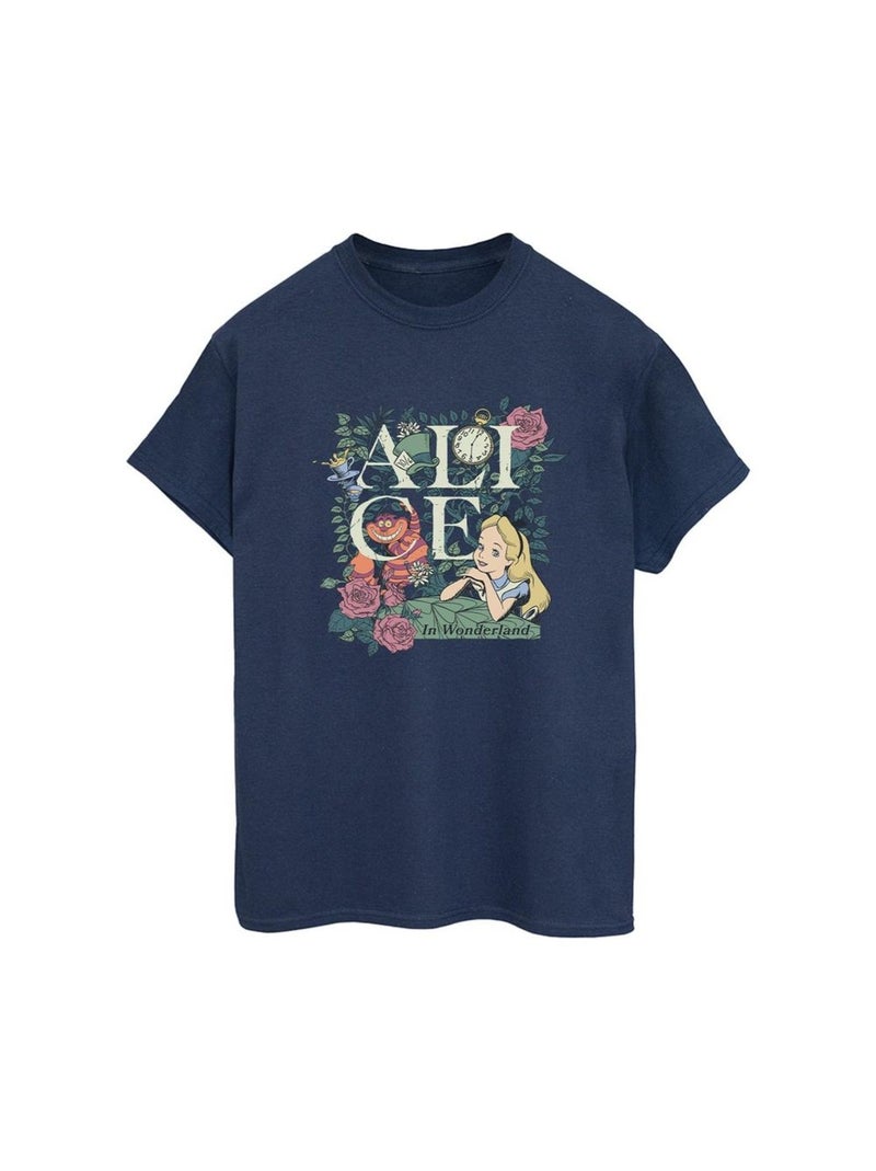 Disney - T-shirt Alice au Pays des Merveilles Bleu marine - Kiabi
