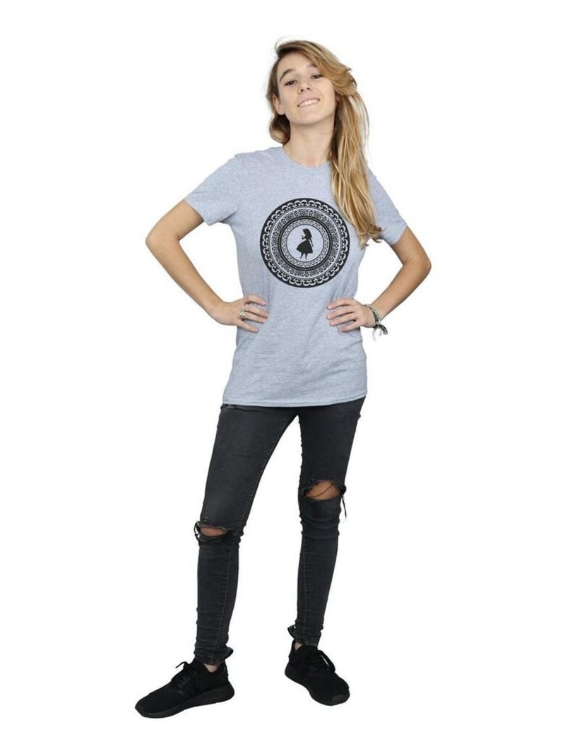 Disney - T-shirt Alice au Pays des Merveilles Gris chiné - Kiabi