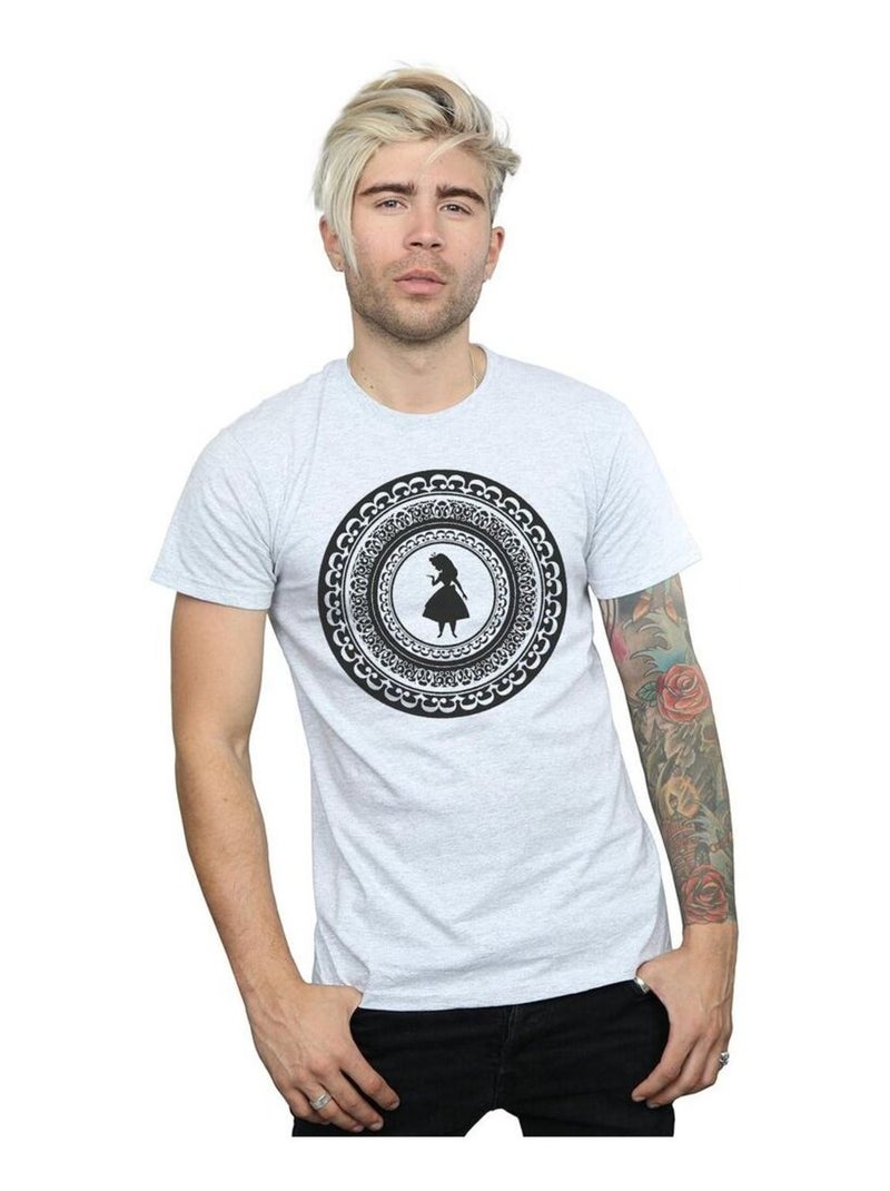 Disney - T-shirt Alice au Pays des Merveilles Gris chiné - Kiabi