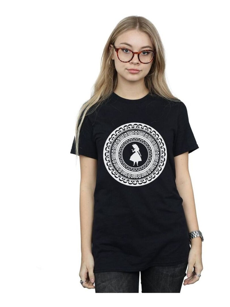 Disney - T-shirt Alice au Pays des Merveilles Noir - Kiabi