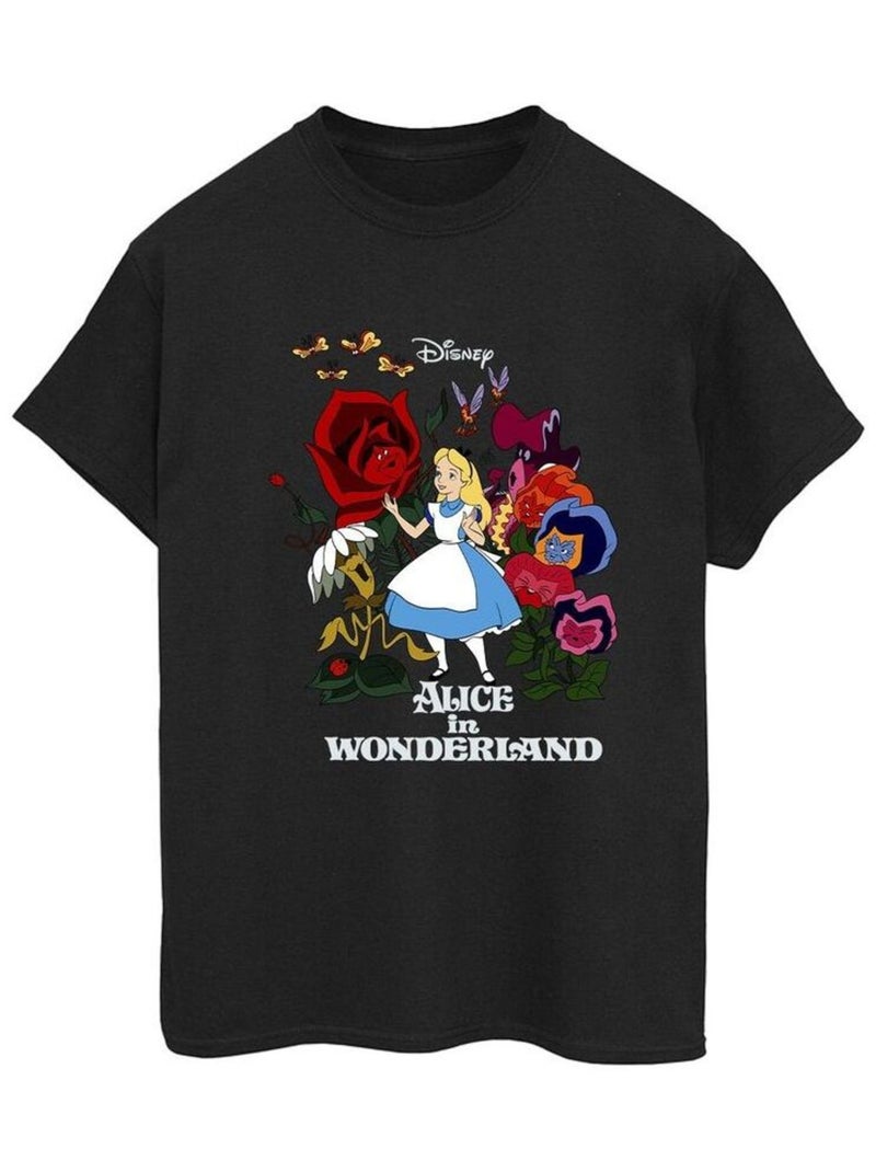 Disney - T-shirt Alice au Pays des Merveilles Noir - Kiabi