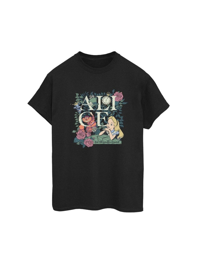 Disney - T-shirt Alice au Pays des Merveilles Noir - Kiabi