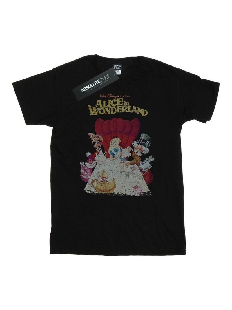 Disney - T-shirt Alice au Pays des Merveilles Noir - Kiabi