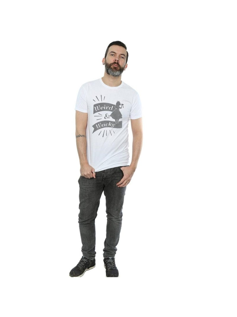 Disney - T-shirt Alice au Pays des Merveilles WEIRD AND WACKY Blanc - Kiabi
