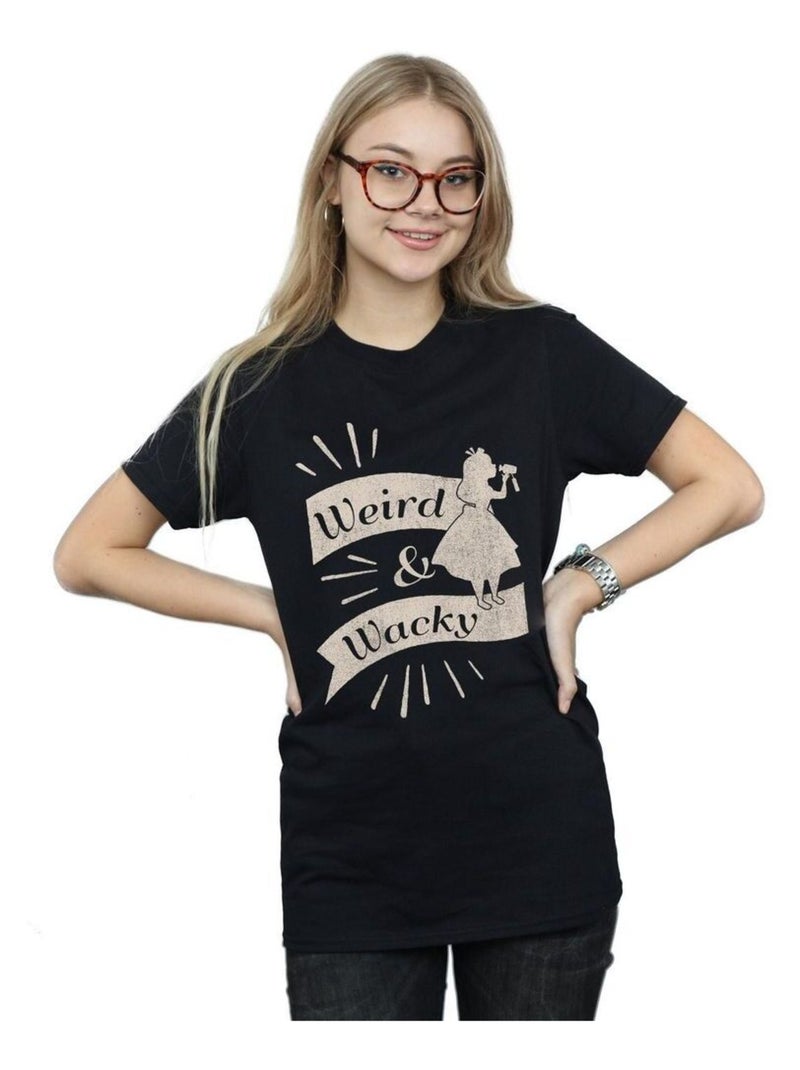 Disney - T-shirt Alice au Pays des Merveilles WEIRD AND WACKY Noir - Kiabi
