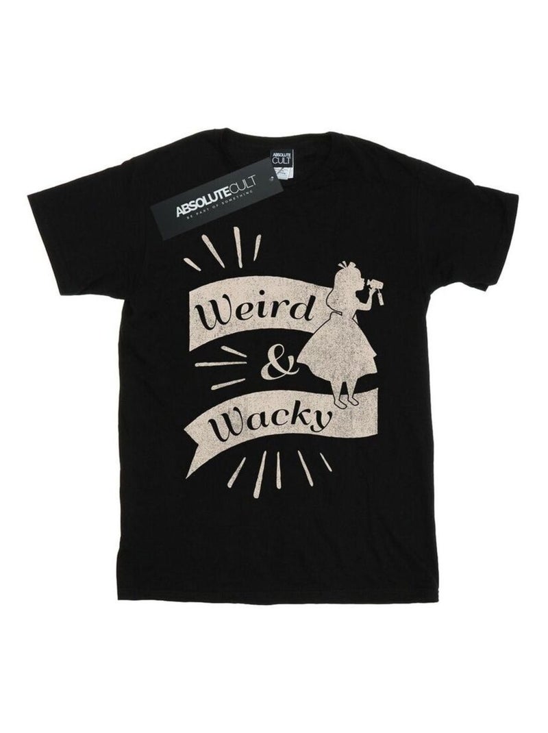 Disney - T-shirt Alice au Pays des Merveilles WEIRD AND WACKY Noir - Kiabi