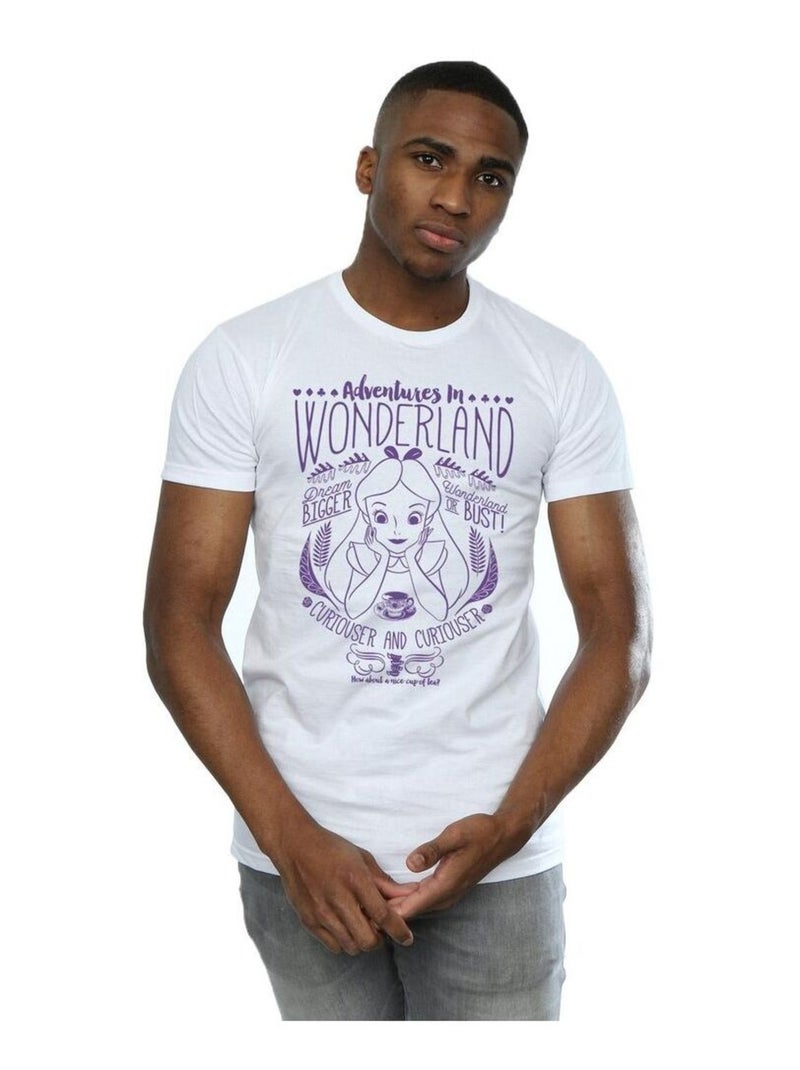 Disney - T-shirt ALICE IN WONDERLAND ADVENTURES IN WONDERLAND Blanc - Kiabi