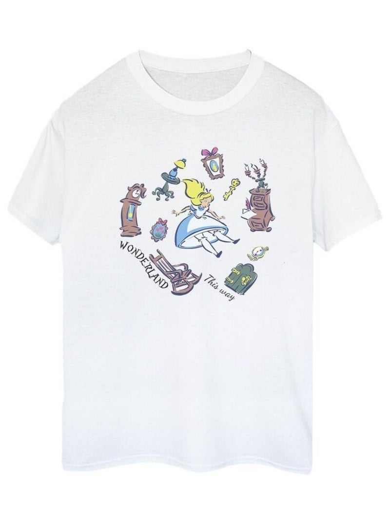 Disney - T-shirt ALICE IN WONDERLAND Blanc - Kiabi