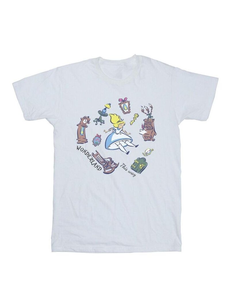 Disney - T-shirt ALICE IN WONDERLAND Blanc - Kiabi