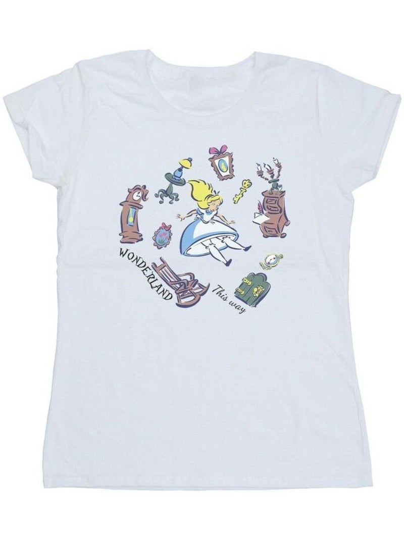 Disney - T-shirt ALICE IN WONDERLAND Blanc - Kiabi
