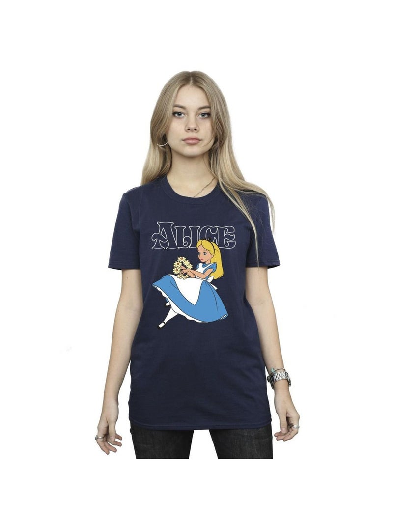 Disney - T-shirt ALICE IN WONDERLAND Bleu marine - Kiabi