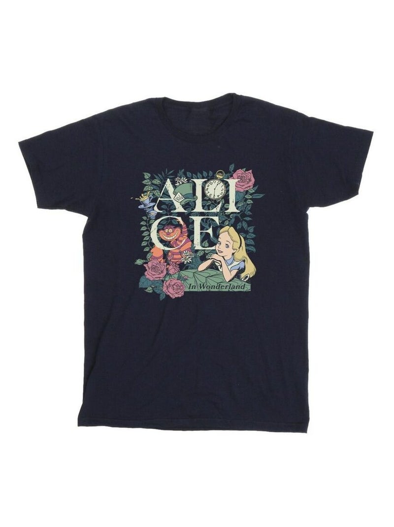 Disney - T-shirt ALICE IN WONDERLAND Bleu marine - Kiabi